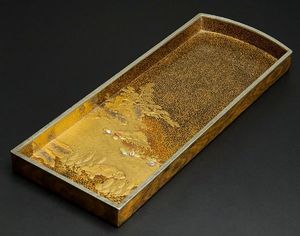japanese gold lacquer Tray09122238