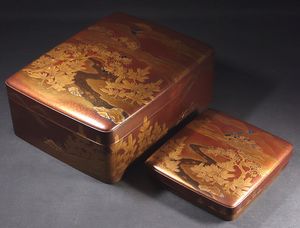 japanese gold lacquer Box ＆ Writing box 09122207