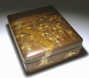 japanese gold lacquer Box 09082117
