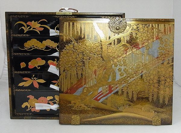 341japanese gold lacquer makie,일본의 디자인 日本设计