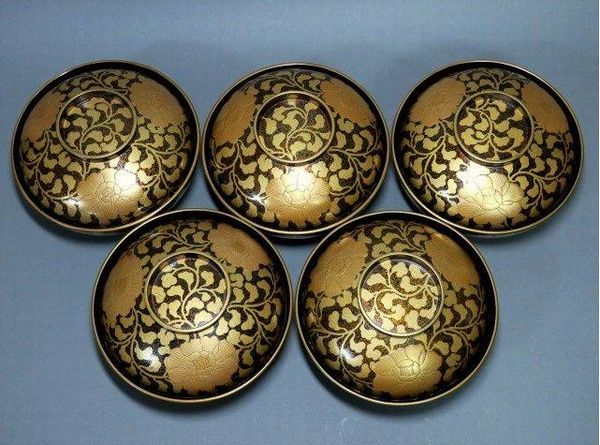 1japanese gold lacquer,makie Soup bowl09262227