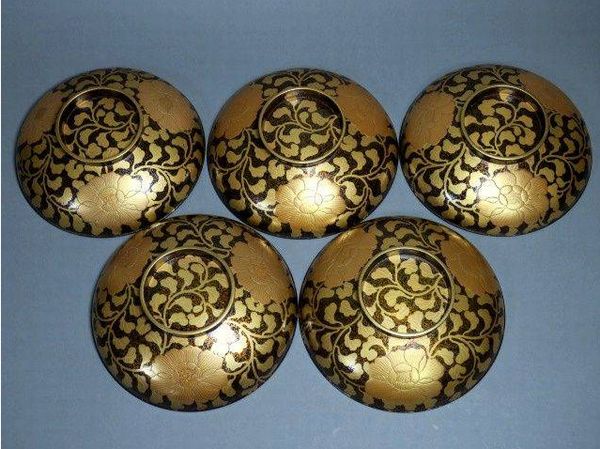 12japanese gold lacquer,makie Soup bowl09262227