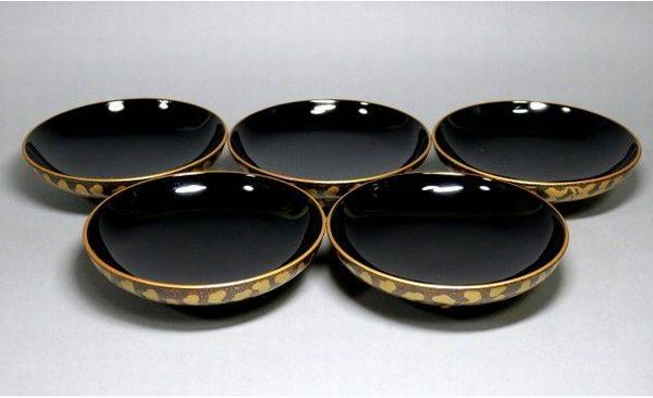 14japanese gold lacquer,makie Soup bowl09262227