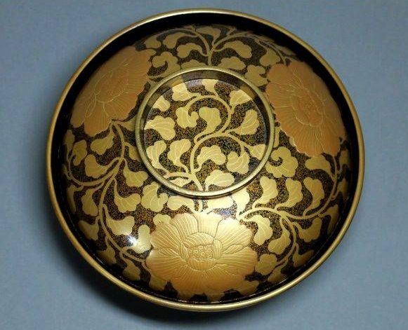15japanese gold lacquer,makie Soup bowl09262227