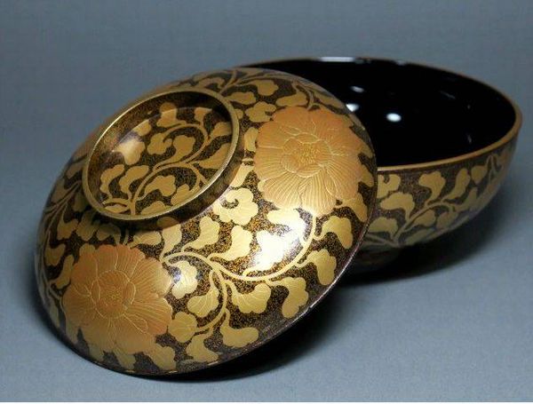 16japanese gold lacquer,makie Soup bowl09262227