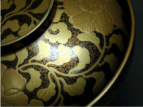 20japanese gold lacquer,makie Soup bowl09262227