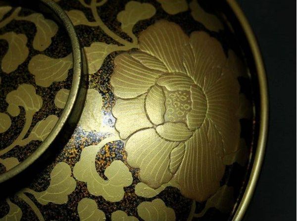 21japanese gold lacquer,makie Soup bowl09262227