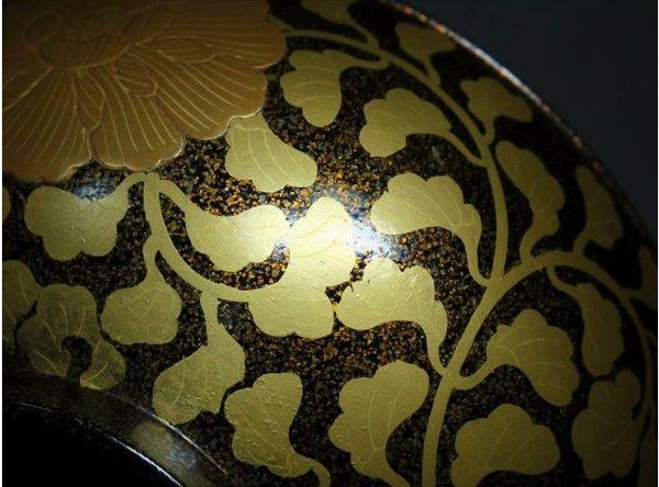 23japanese gold lacquer,makie Soup bowl09262227