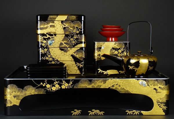 3-141japanese gold lacquer,makie