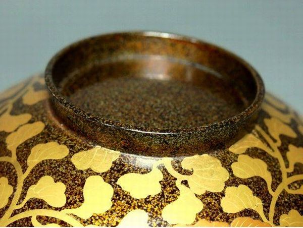 26japanese gold lacquer,makie Soup bowl09262227