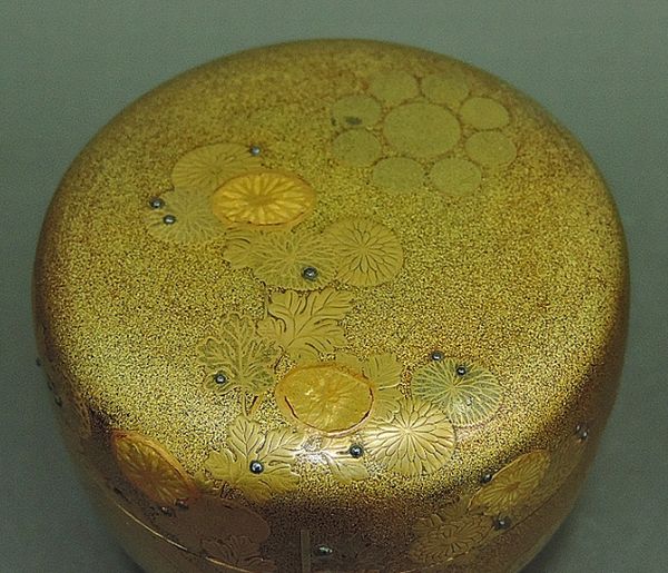 4japanese gold lacquer,makie Tea caddy09262206