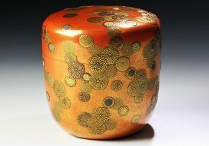 japanese gold lacquer Tea caddy 09132226